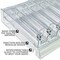 Azar Displays Clear 6 Compartment Divider Bin Cosmetic Tray with Pushers - 6 Slots per Tray, 2-Pack 225830-6COMP-CLR-2PK - alternate 6